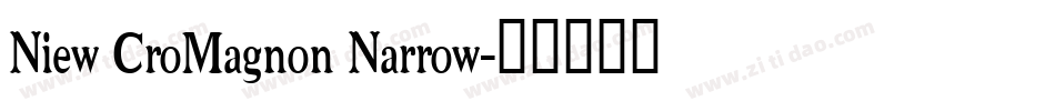 Niew CroMagnon Narrow字体转换